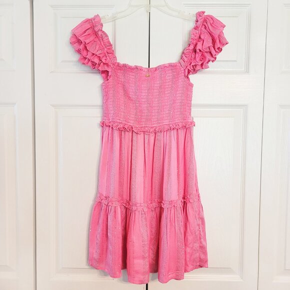 Anthropologie X PQ Swim Carrie Smocked Ruffle Mini Dress XS/S - Picture 2 of 5